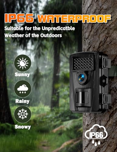 CamZeste Wildkamera, 4K 60MP Wildtierkamera mit Bewegungsmelder Nachtsicht, No Glow 940nm IR LEDs, 0,1s Auslösegeschwindigkeit, IP66 Wasserdichtmit, wildkamera mit 32G Speicherkarte