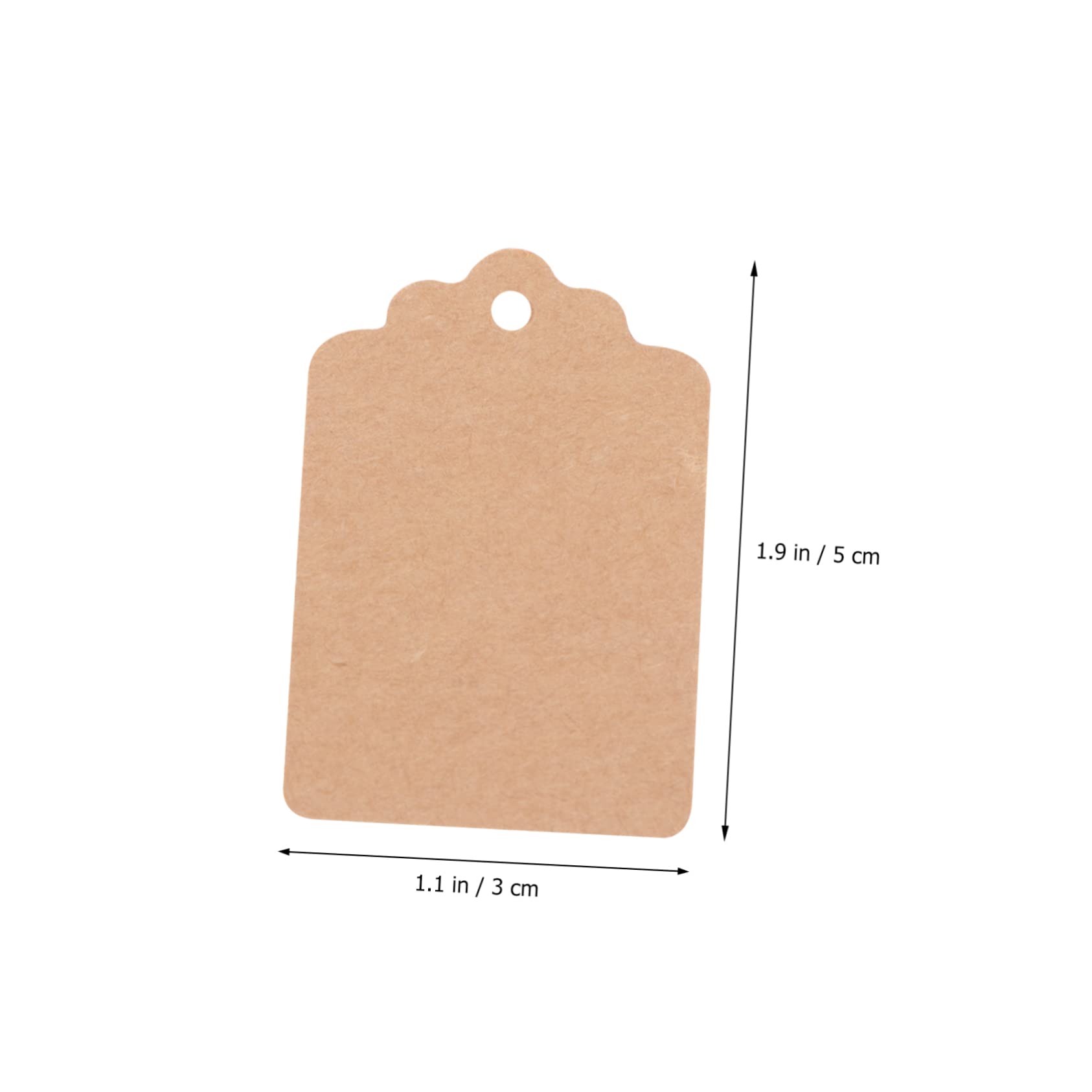 Etiquetas de Papel Kraft Lisas Nombre 1000 Piezas Beige