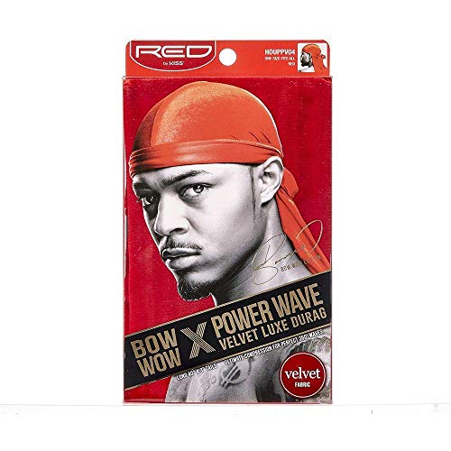 Image of KISS RED Bow Wow Power Wave Velvet Luxe Durag (Red)
