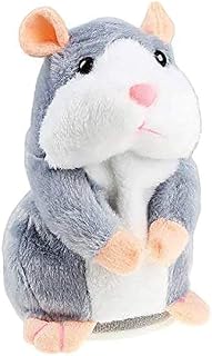 IDEAPRO Talking Hamster Toy, Repeats What You Say Plush Animal Toy, Electronic Hamster Mouse for Boy and Girl Gift