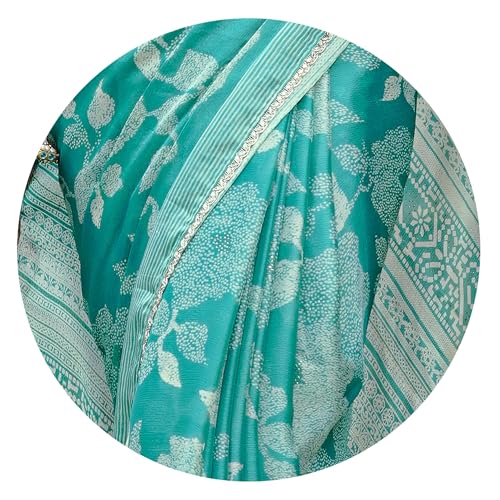 Image of MIRCHI FASHION Women Saree | Chiffon Foil Work Floral Printed Social Farewell Sari with Blouse