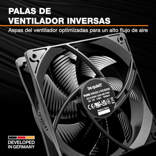 Pure Wings 3 ventilador PWM Reverse de 120 mm con alta velocidad máxima y baja velocidad mínima 2