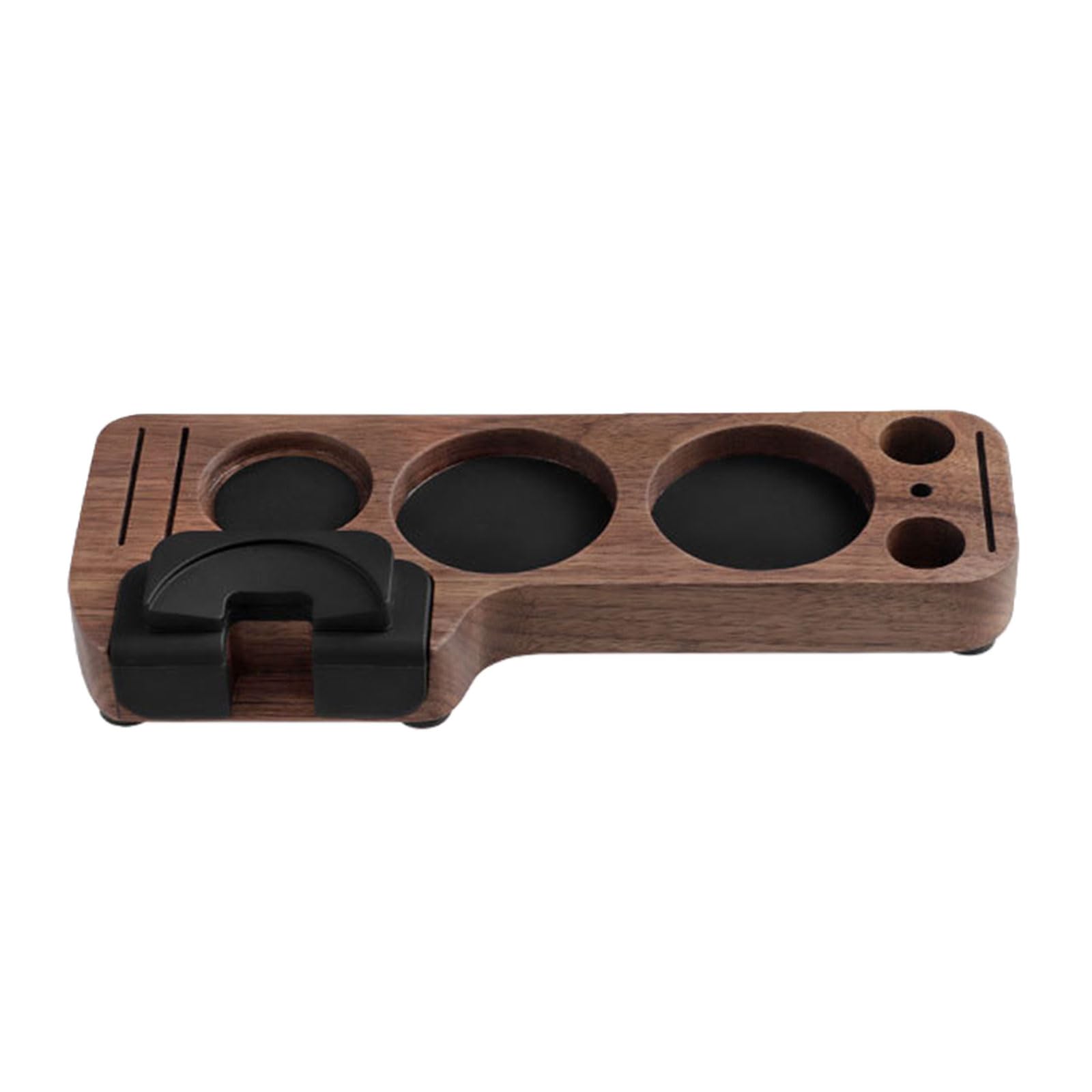 Jazuaiao Multifunctional Coffee Tool Wood Coffee Tamper Practical Tamping Station Tamper Station Suitable for Various Settings Tamping Tool