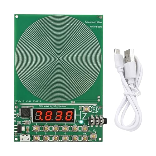Schumann Frequenz Generator 7.83Hz einstellbar 0.1Hz bis 100000 Hz mit Display USB-Anschluss Schumann-Resonanz Generator Naturresonanz für Raumharmonie Tragbar für Zuhause Büro Geschenk