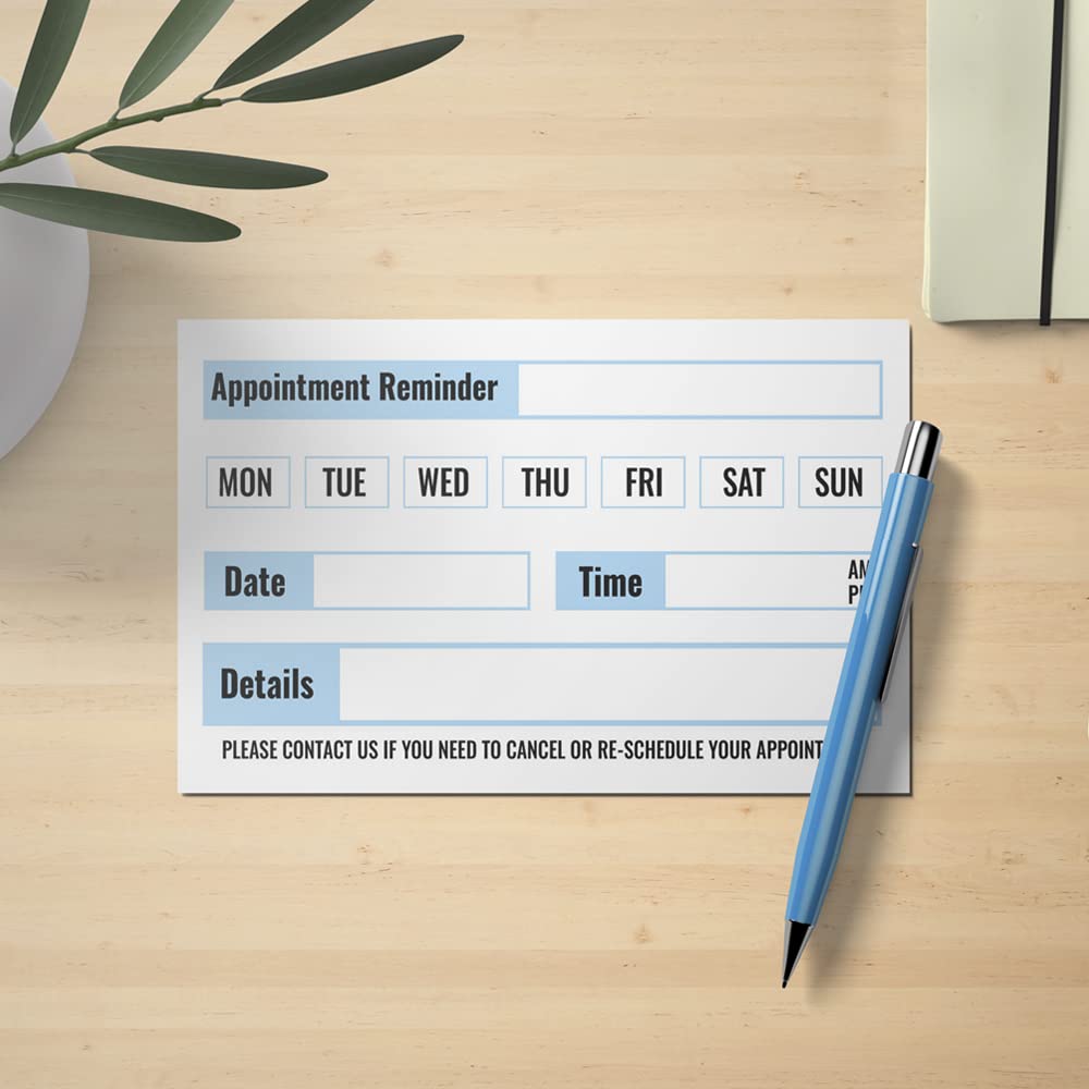 Pack of 100 Beauty Appointment Cards Hairdressing (84 x 55 mm) Client Reminder Cards for Grooming Massage Makeup Artist - Image 3