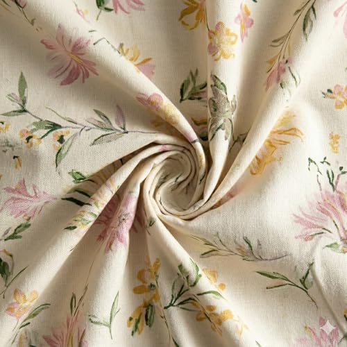 Image of Cotton Bolls Textiles Glace Cotton Flat Bedsheet 90x90 Inch with 2 Pillow Covers - Soft Breathable Glace Cotton, Printed Bedding Set for Double Bed