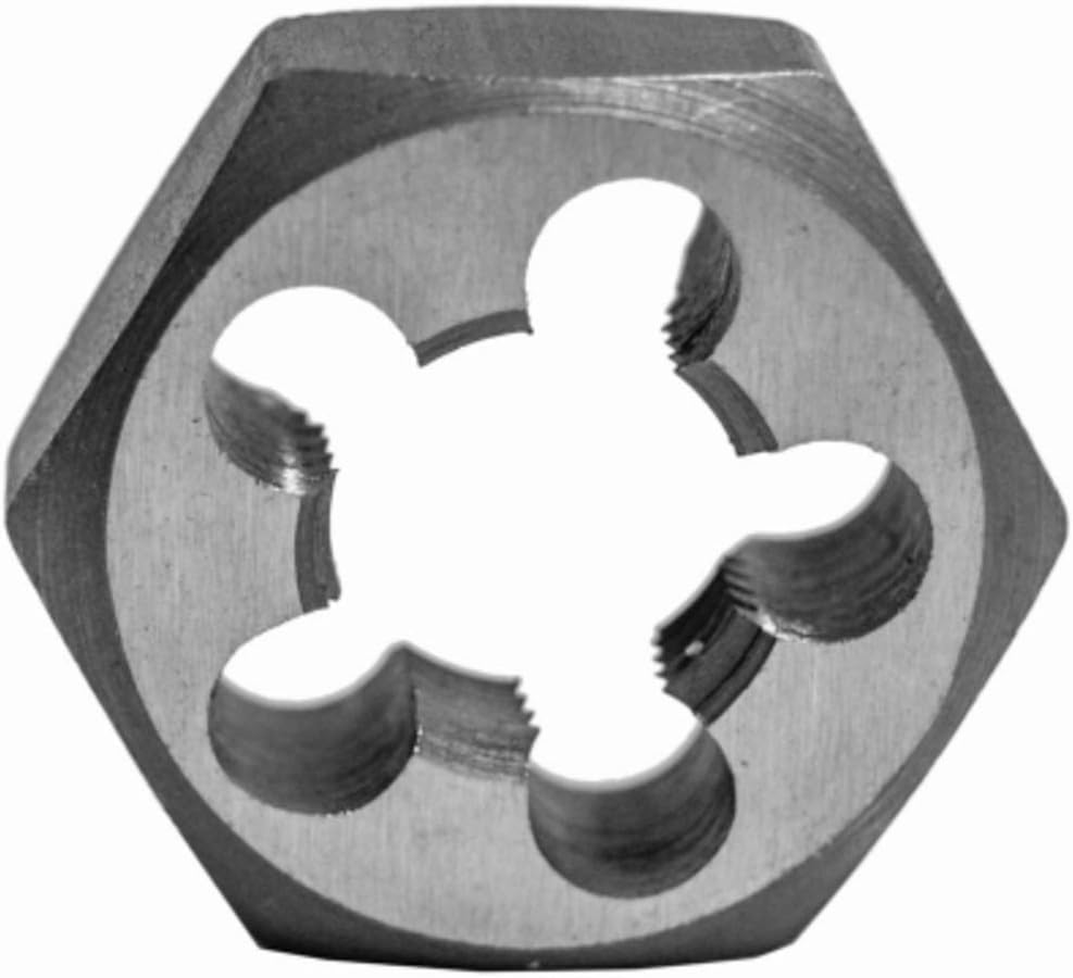Century Drill & Tool 96302 High Carbon Steel Fractional Hexagon Pipe Die, 1/4-18 NPT