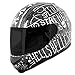 Speed and Strength SS700 Hell?s Belles  A.T.P.A. Shell Helmet Matte Black/Silver, X-Small