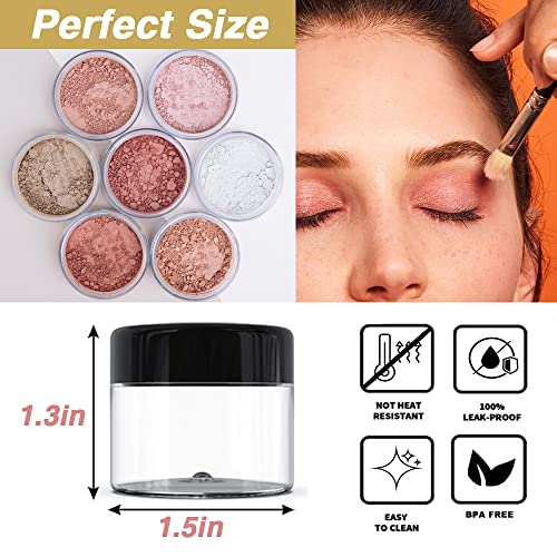 20 ml Containers Bulk 0.7 oz Round Pot Jars 120PCS Sample Containers Lip Scrub Containers Mini Plastic Cosmetic Containers with Lid for Lip Scrub, Body Butters, Cream, Slime, Craft Storage2