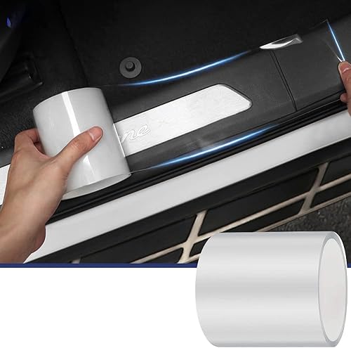 Miniatura 16 de MYFAMIREA Tira autoadhesiva invisible anticolisión para puerta de automóvil, resistente a los arañazos, ajuste transparente para la mayoría