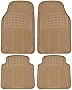 BDK Heavy Duty 4pc Front & Rear Rubber Floor Mats for Car SUV Van & Truck-All Weather Protection Universal Fit