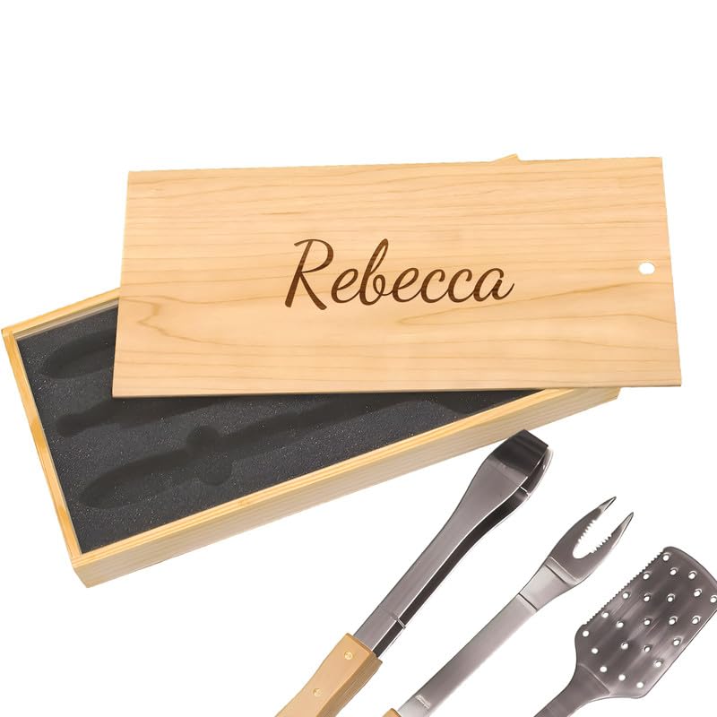 Set para parrilla personalizado en caja de madera miniatura 1