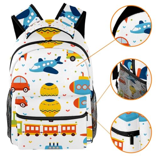 Sac à dos d'école multicolore pour ados et enfants | 29.4x20x40cm