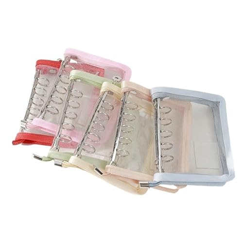 Luksnoc �N���A �V�[���� ���̎q �͂����� M5 �V�[���o�C���_�[ �t�@�X�i�[ 5�� ���[�Y���[�t �o�C���_�[ ���� ���t�B��20�� ���킢�� �L���L�� �L�����N�^�[ �蒠 �������(Red)