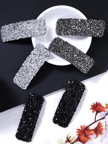 6pc Snap Hair Clip Set, Mix Designs for Women