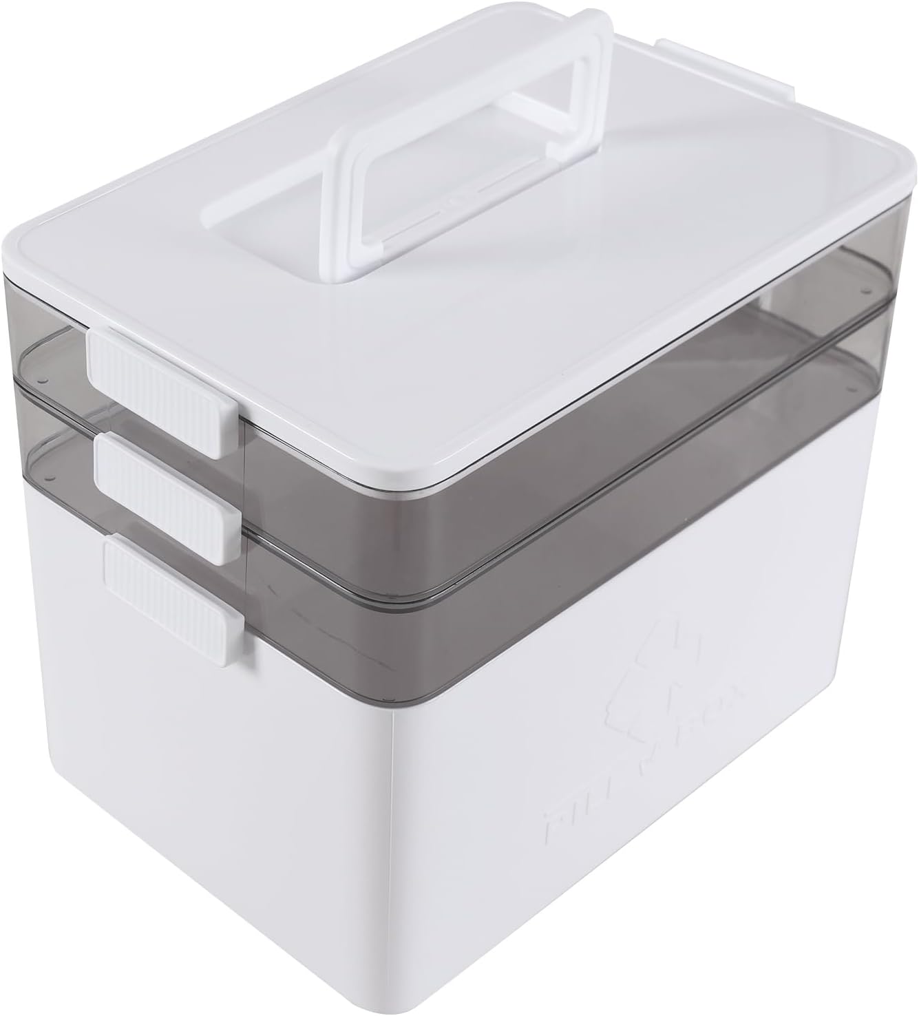 3-Tier Medicine Bin Organizer, Medicine Storage Box with Handle Lid