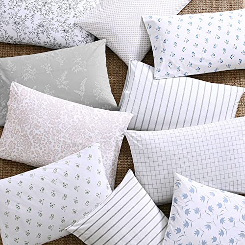 Image of Stone Cottage - Queen Sheets, Cotton Percale Bedding Set, Crisp & Cool Ideal Bedding Set (Foliage, Queen)