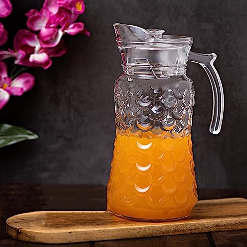 Image of Premium Water and Juice Glasses Set of 6 280ML and 1.6 Liter Water Jug 1 piece,TransparentGlass and Jug Set for Dining Table,Party,Gift Set,All pourpse use (7 piece) (MT-25)