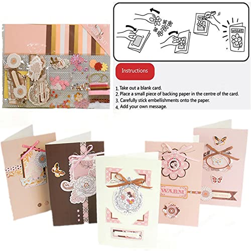 Gigicloud Diy Greeting Card Making Kit Handmade Greeting Card Material Pack Colored Paper Card Craft Kit Folded Cards And Matching Envelopes For Girls Boys #TOP4