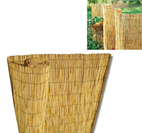 Canniccio Arella Stuoia Cannette Ombra Recinzione Esterno per Giardino, balconi, terrazze, Rilegata in Nylon, Dimensioni:100x300 cm