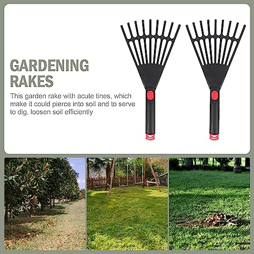 Cabilock 2Pcs Rastrillos de Mano para Jardín de Plástico miniatura 4