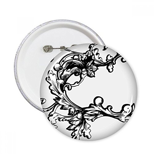 Badge baroque noir et blanc pour customiser vos vêtements et sacs au quotidien