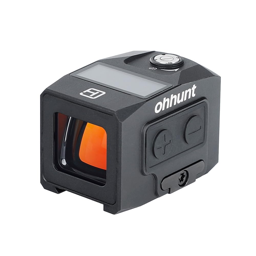 ohhunt FB O4 Red Dot Sight Shake Awake Red Dot Multi-Reticle System Solar Panel with Adapter Plates