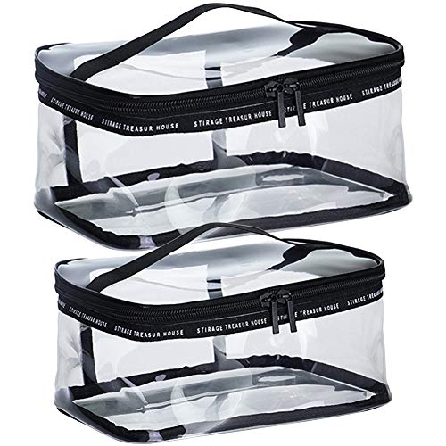 Preisvergleich Produktbild Transparent Kulturbeutel - Reißverschluss wasserdichte Transparente Reise Aufbewahrungstasche Kosmetische Kulturbeutel mit Griff