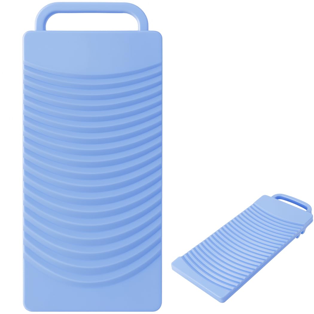 JapanBargain, Japanese Plastic Washboard Portable Laundry Board for Kids Training, Travel and Camping, 13"x6", Made in Japan, 1-Pack