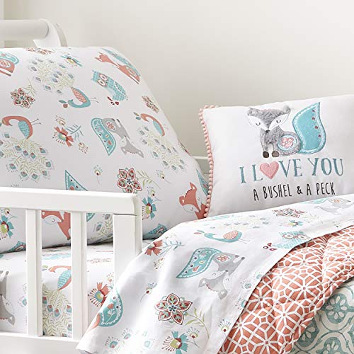image for Levtex home Baby - Fiona Toddler Bed Set - Pink, Aqua, White - Woodlan