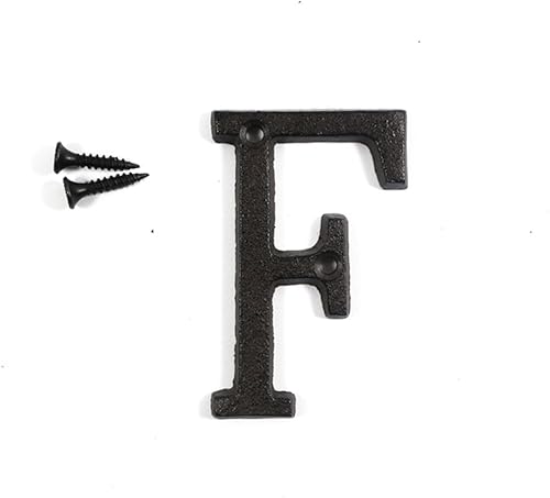 Miniatura 8 de Letras del abecedario de 3" en metal de hierro fundido decorativas, estilo clásico, para colgar letreros de pared, dirección, nombre, letrero con la