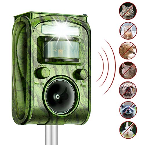 Preisvergleich Produktbild Carymade Katzenschreck Tiervertreiber Solar Ultraschall Tierabwehr Wasserdicht Abwehr 5 Modus einstellbar Für Hunde, Katzen, Füchse, Mäuse, Vögel, Skunks Neue Tarnung