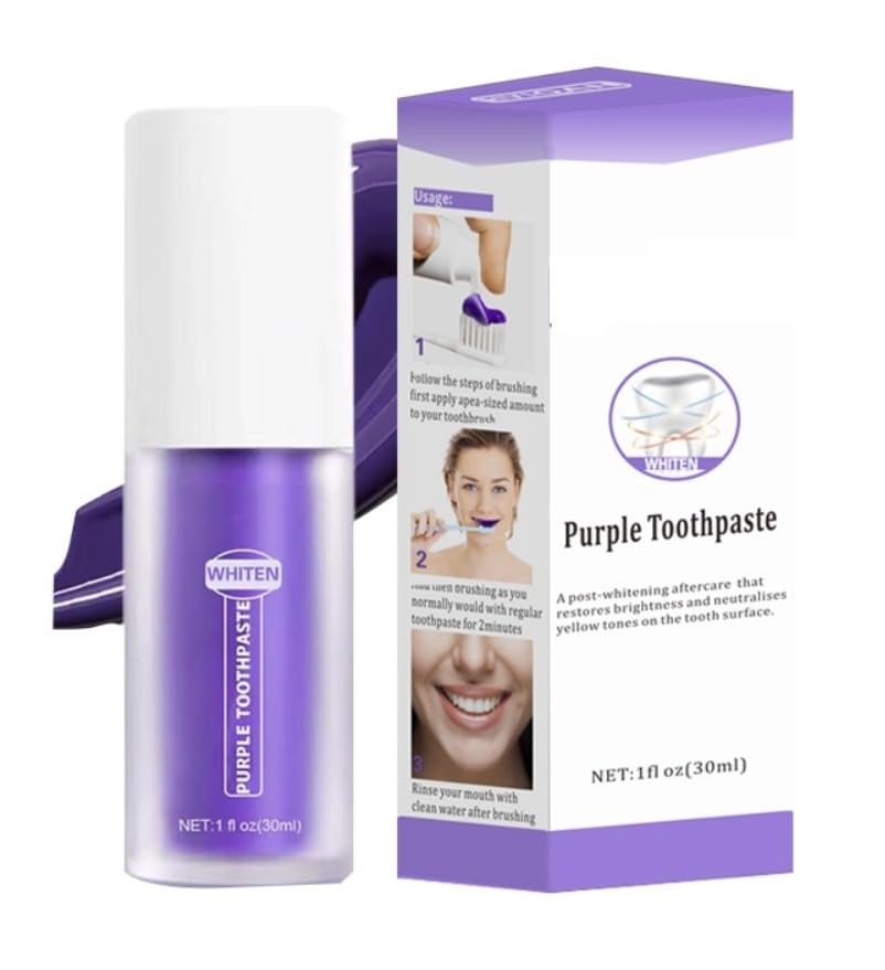 Fiasco Purple Whitening Toothpaste for Deep Cleaning Gums and Correcting Yellow Teeth - Achieve a Visibly Whiter Smile with this Premium Whitening Toothpaste(30ml) (B0CNRJJ449) Amazon Price History, Amazon Price Tracker