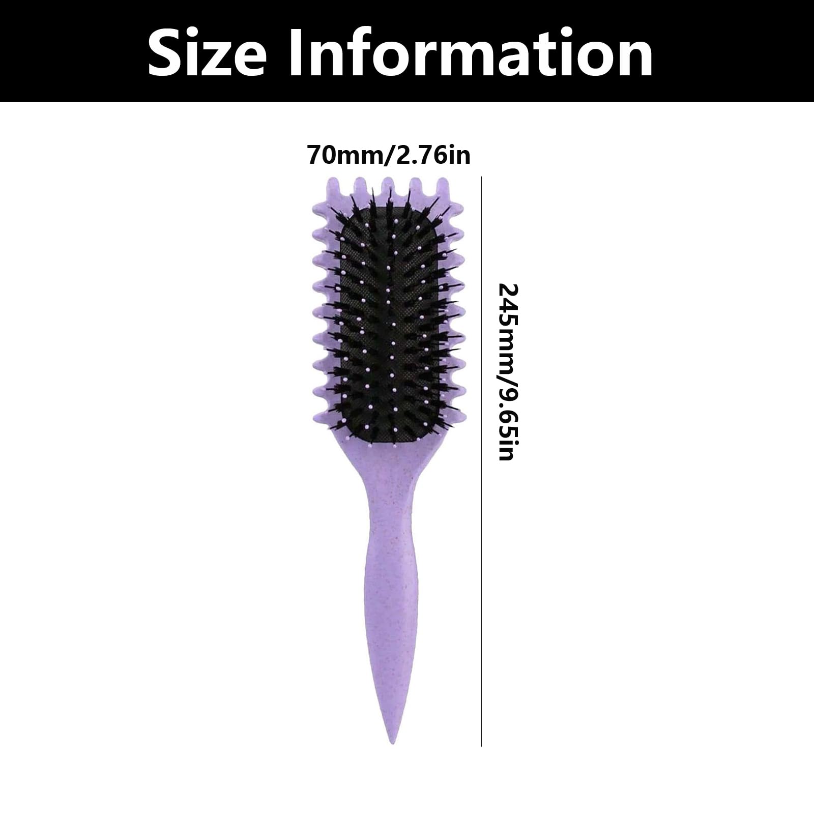 Pack Of 1 Curl Defining Brush, Curl Defining Thick Hair Brush - Image 2