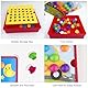 Legpador Mosaik Steckspiel ab 2 Jahre, Montessori Toys Kinder, Steckspiele Lernspiele Spielzeug, Steckspielzeug Set, Farbe Pegboard Gabelungen, mit 12 Bildvorlagen