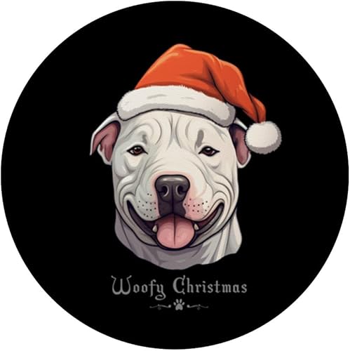 Miniatura 3 de Dogo Argentino Dog Funny Woofy Christmas Simple Design PopSockets Standard PopGrip