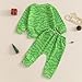 GINEVSAL Baby Boy Christmas Outfits Heart Animal Green Long Sleeve Sweatshirt Pants Set Toddler Infant Christmas Clothes
