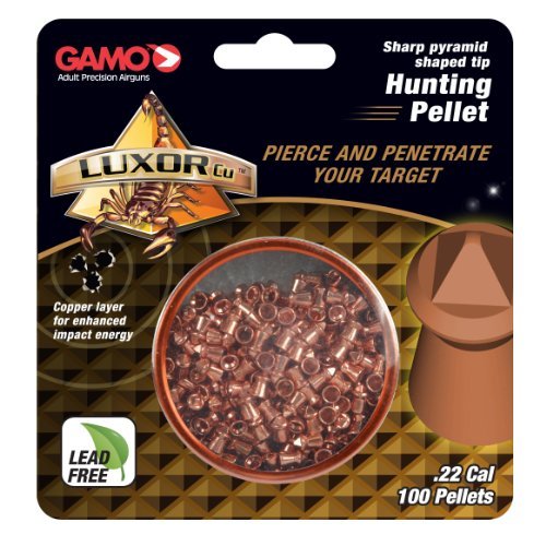 Gamo Luxor Cu Sharp Pyramid Shaped .22 Caliber Hunting Pellet by Gamo