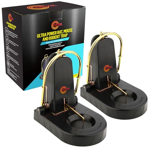 RatKil Rat Trap - Heavy Duty Rat Traps that Kill Instantly - Very Powerful Rat Traps for Outdoors - Pack of 2 Large Rat Killer for Rodent Control