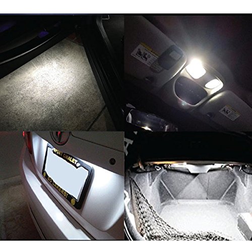 Jtech 10x T10 8-SMD Bombillas LED Blancas miniatura 5