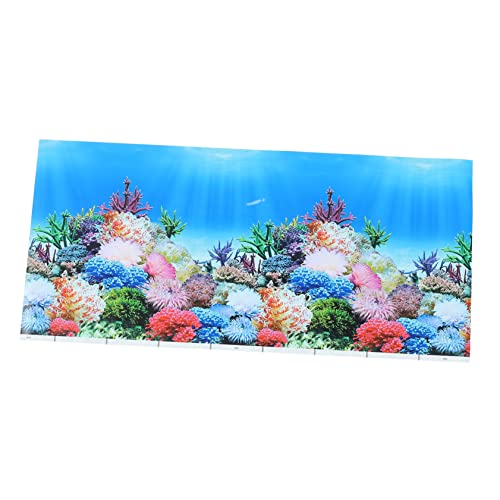 OUNONA 水槽の背景紙 おもちゃ 水槽装飾紙 トング ポンプ 水族館の背景 水族館の壁アート壁画 シール 水族館のDIY装飾 水族館のステッカー 水族館の装飾 両面デ 水槽の装飾 論文