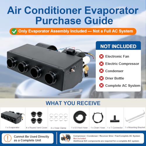jiaji 12V 16500 BTU Evaporator Kit