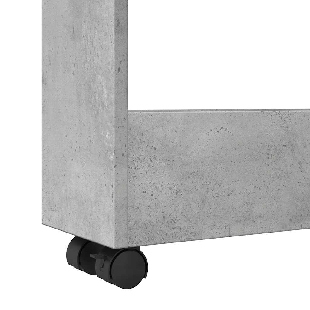 Carrello portaoggetti stretto a 3 ripiani, grigio cemento