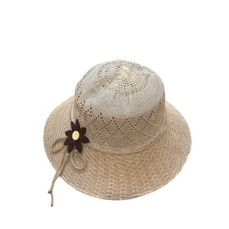 capznmore Women's Summer Sun Hat, Knit Bucket Hat with Lace Bow, Wide Brim Beach Hat, Stylish Beach & Travel Hat-picture-11