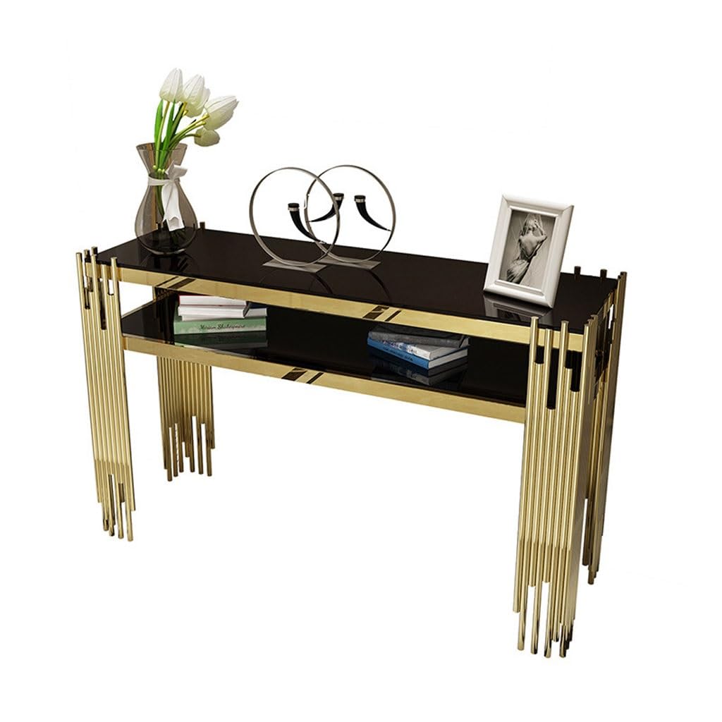 ENGENDER Console Tables Entryway Table Against The Wall Strips Living Room Decorative Partition Cabinet(120 * 40 * 80cm)