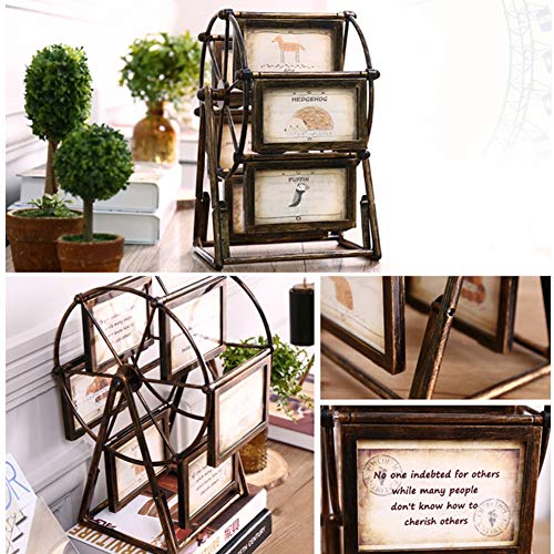 Lliang Photo Frame 5 Inch Diy Wedding Photo Frame Windmill Picture Ornament Unassembled Family Photograph Detachable Home Decor Ferris Wheel #TOP3
