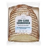 Robert Andrew Low Carb Sourdough White Bread - 5.7g Carbs, 7g Protein, Sliced High Protein Half Bloomer, Low Calorie Keto Loaf, Low Sugar Ketogenic Diet, Diabetic Food, 82 Calories – 350g