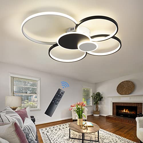 Plafond ligner 130W dimmable luminaire design pour une ambiance de salon cosy