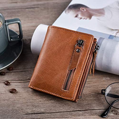 Leather Wallet Blocking Wallets Credit Card Holder Coin Pocket Purse For Male And Female4