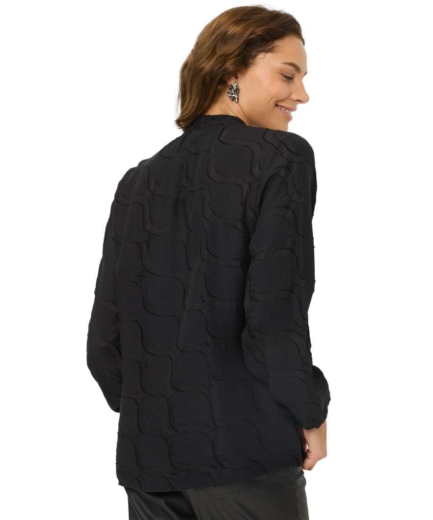 Brax Bluzka damska Style.Vivi Burn Out, 02 Black, 38